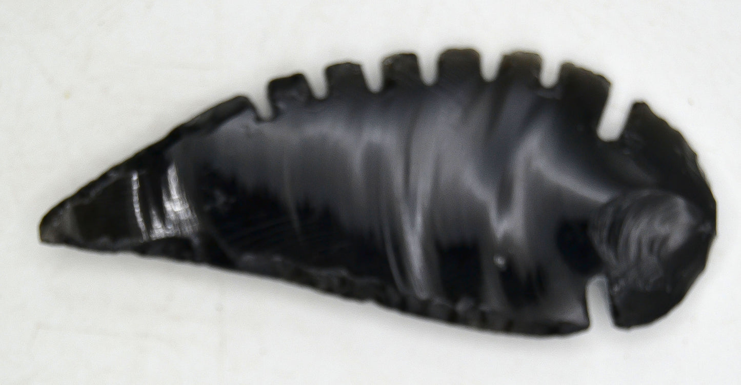 Hand-Carved Black Obsidian Totem