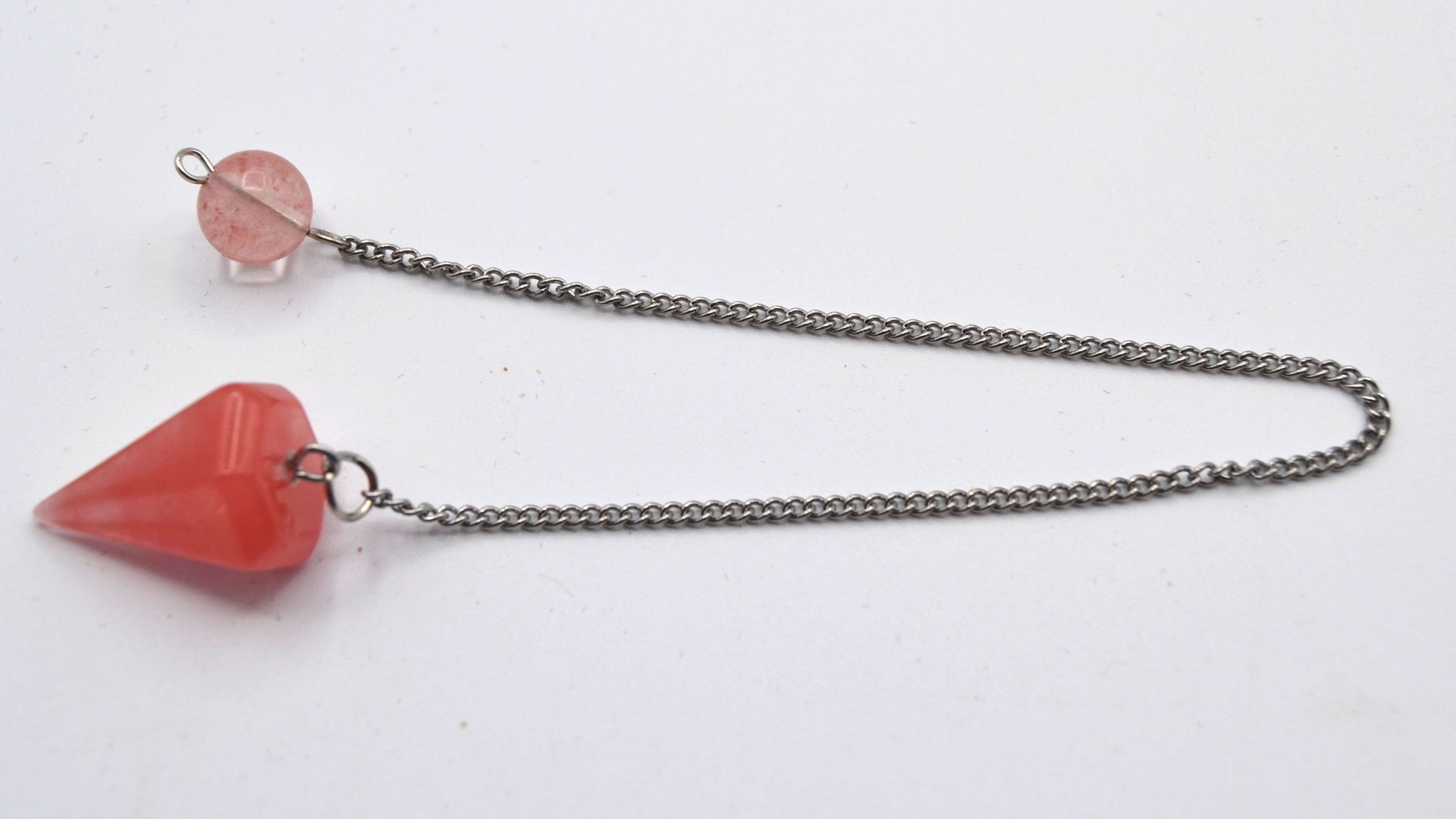 Wayfinder’s Pendulum – Strawberry Quartz