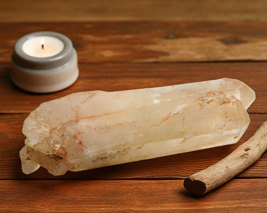 Massive Twin-Point Quartz Crystal 